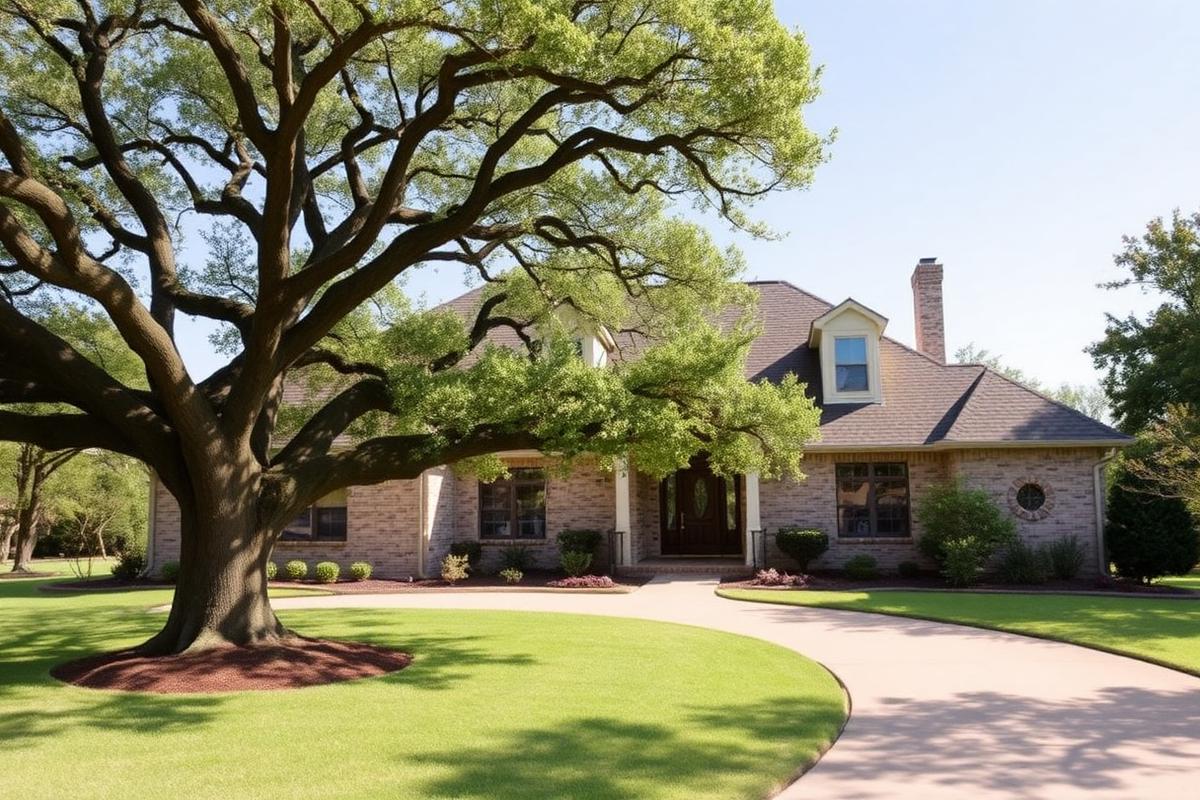 Austin live oak after structural pruning